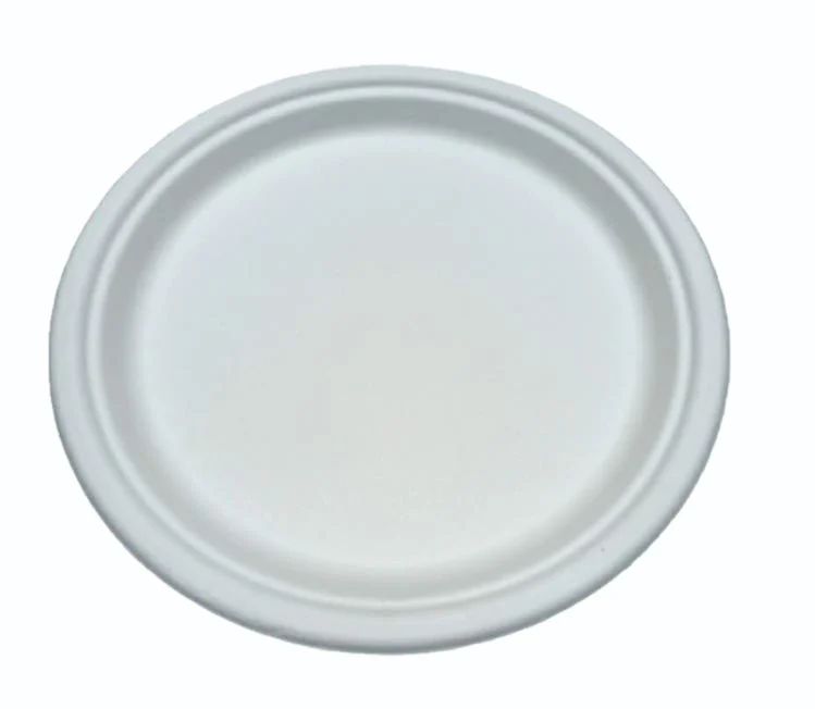 7 Inch Sugarcane Bagasse Round Plate